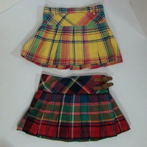 Ralph Lauren Pleated Plaid Skirt Bundle (2) Girls Size 4T
